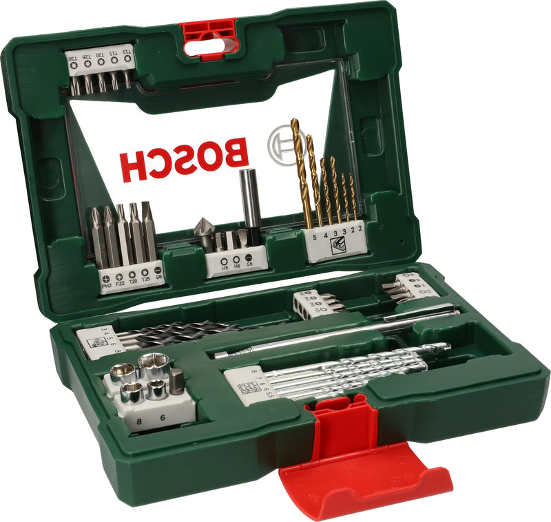 Bosch Accessories Bosch 48tlg. V-Line Titatium Bohrer und Bit Set (mit Magnetstab, für Holz, Stein und Metall, Zubehör Bohr- und Schraubwerkzeuge) 48 tlg.