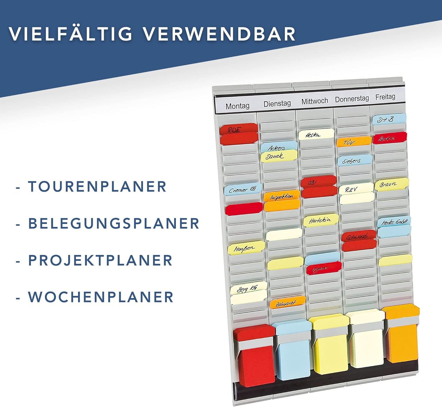Franken PV1 T-Card Office Planner with German Headings 31.5 x 49 cm 20 Items