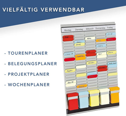 Franken PV1 T-Card Office Planner with German Headings 31.5 x 49 cm 20 Items