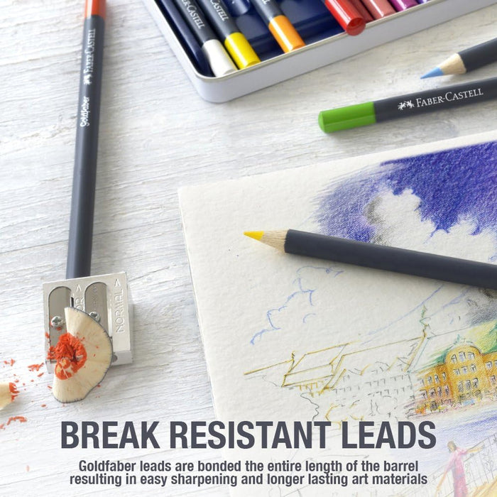 Faber-Castell Creative Studio, Goldfaber, Colour Pencil Set, Multicoloured, Tin Of 12