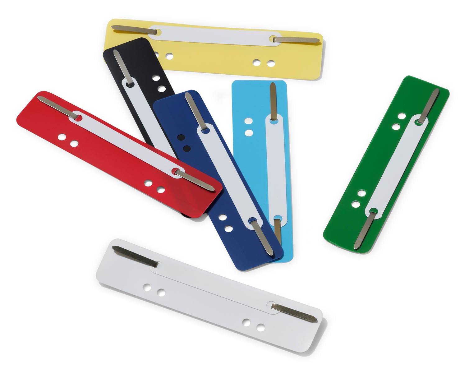Durable Flexi Filing Strip Fastener 34 x 150 mm | Fastening Strips | Assorted Colours | Perfect for Organising and Storing Documents, 250 Count (Pack of 1