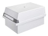 HAN 955-11, Card filing box A5 landscape. Innovative, attractive design holds 1,300 cards, readjustable lid supplied with large inscription label, light-grey