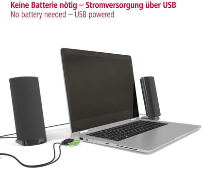 Hama Multimedia Lautsprecher E 80 schwarz & PC Lautsprecher Sonic Mobil 183 schwarz/rot