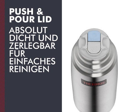 Thermos Thermax Insulated Flask, Silver, 1 Litre