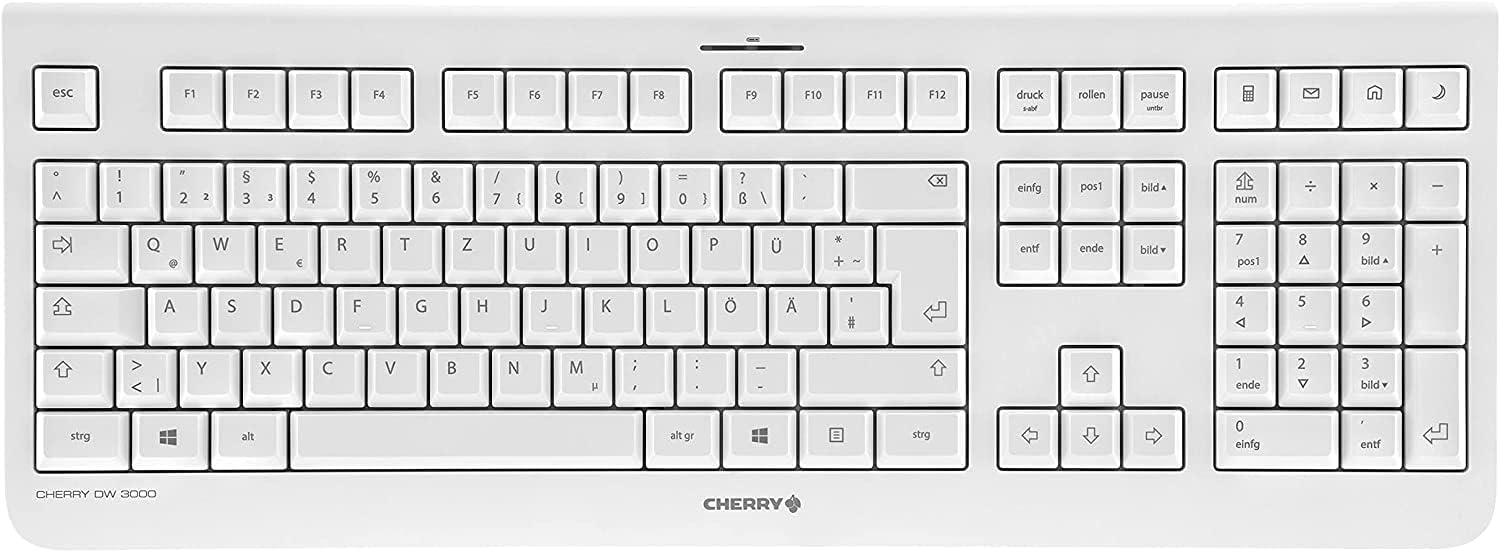 CHERRY DW 3000, wireless keyboard and mouse set, German layout, QWERTZ keyboard, battery-operated, GS approval, whisper-quiet keystroke