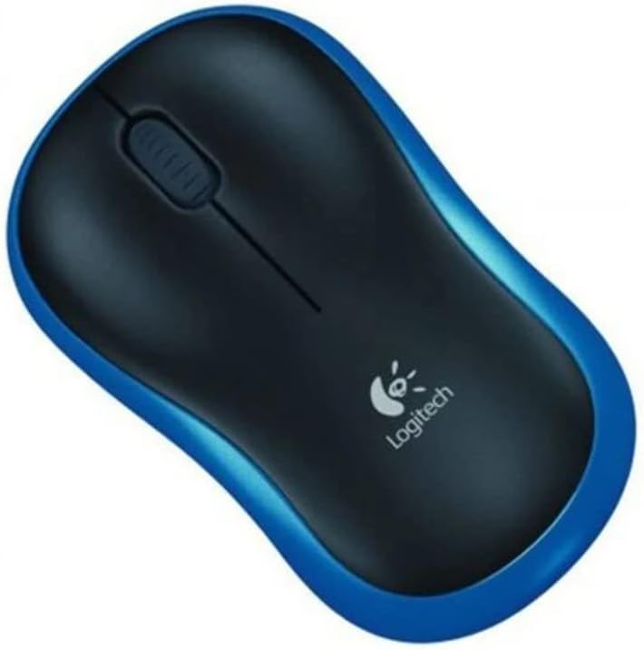Logitech M185 Wireless Mouse, 2.4GHz with USB Mini Receiver, 12-Month Battery Life, 1000 DPI Optical Tracking, Ambidextrous, Compatible with PC, Mac, Laptop