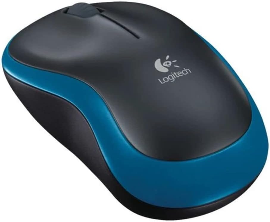 Logitech M185 Wireless Mouse, 2.4GHz with USB Mini Receiver, 12-Month Battery Life, 1000 DPI Optical Tracking, Ambidextrous, Compatible with PC, Mac, Laptop