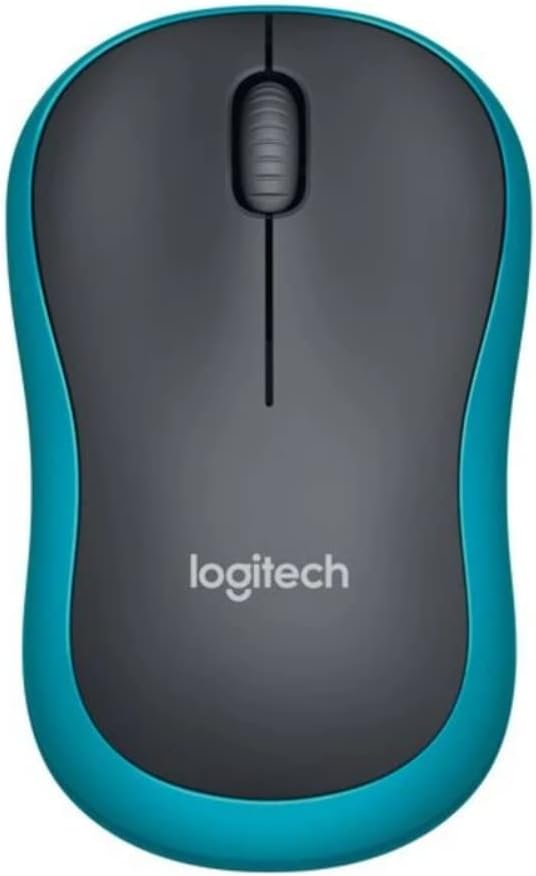 Logitech M185 Wireless Mouse, 2.4GHz with USB Mini Receiver, 12-Month Battery Life, 1000 DPI Optical Tracking, Ambidextrous, Compatible with PC, Mac, Laptop