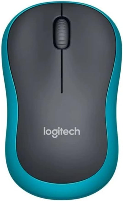 Logitech M185 Wireless Mouse, 2.4GHz with USB Mini Receiver, 12-Month Battery Life, 1000 DPI Optical Tracking, Ambidextrous, Compatible with PC, Mac, Laptop