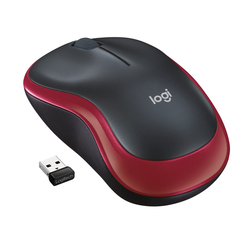 Logitech M185 Wireless Mouse, 2.4GHz with USB Mini Receiver, 12-Month Battery Life, 1000 DPI Optical Tracking, Ambidextrous, Compatible with PC, Mac, Laptop