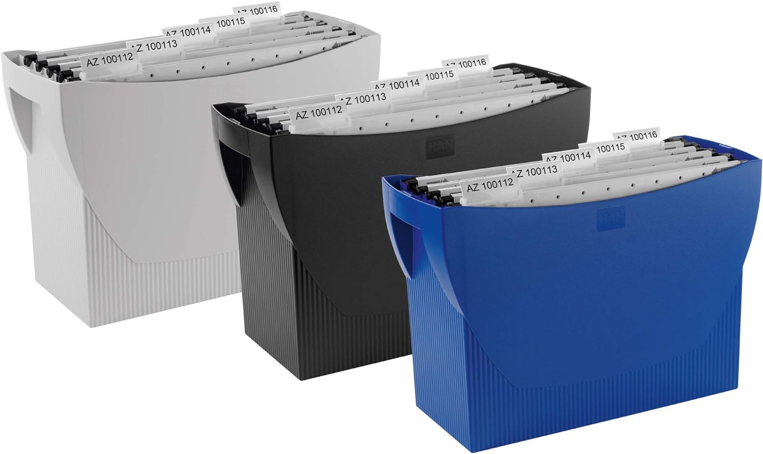 HAN 1900-11, SWING Suspension file box. The mobile office. Innovative design for 20 suspension files, integrated holder, light-grey