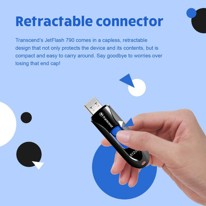 Transcend 32GB JetFlash 790 USB 3.1 Gen 1 Flash Drive (USB Stick) Black TS32GJF790K