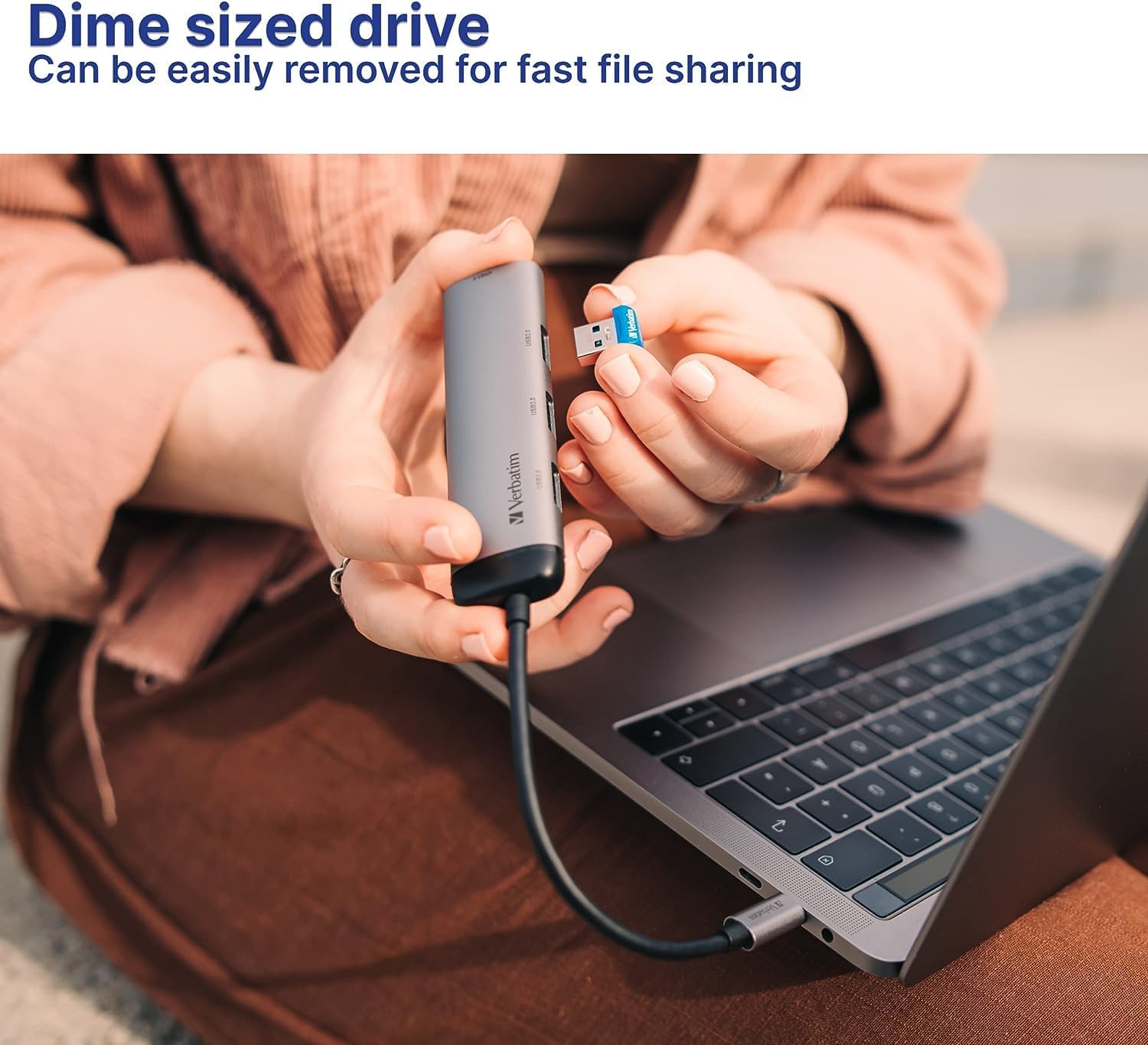 64GB USB Flash 3.0 NANO Store'n´Stay Blue Verbatim P-blister,Blue,98711