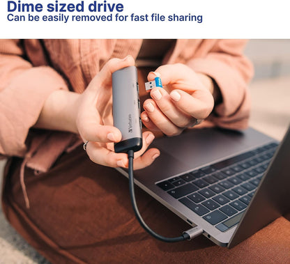 64GB USB Flash 3.0 NANO Store'n´Stay Blue Verbatim P-blister,Blue,98711