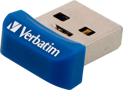 64GB USB Flash 3.0 NANO Store'n´Stay Blue Verbatim P-blister,Blue,98711