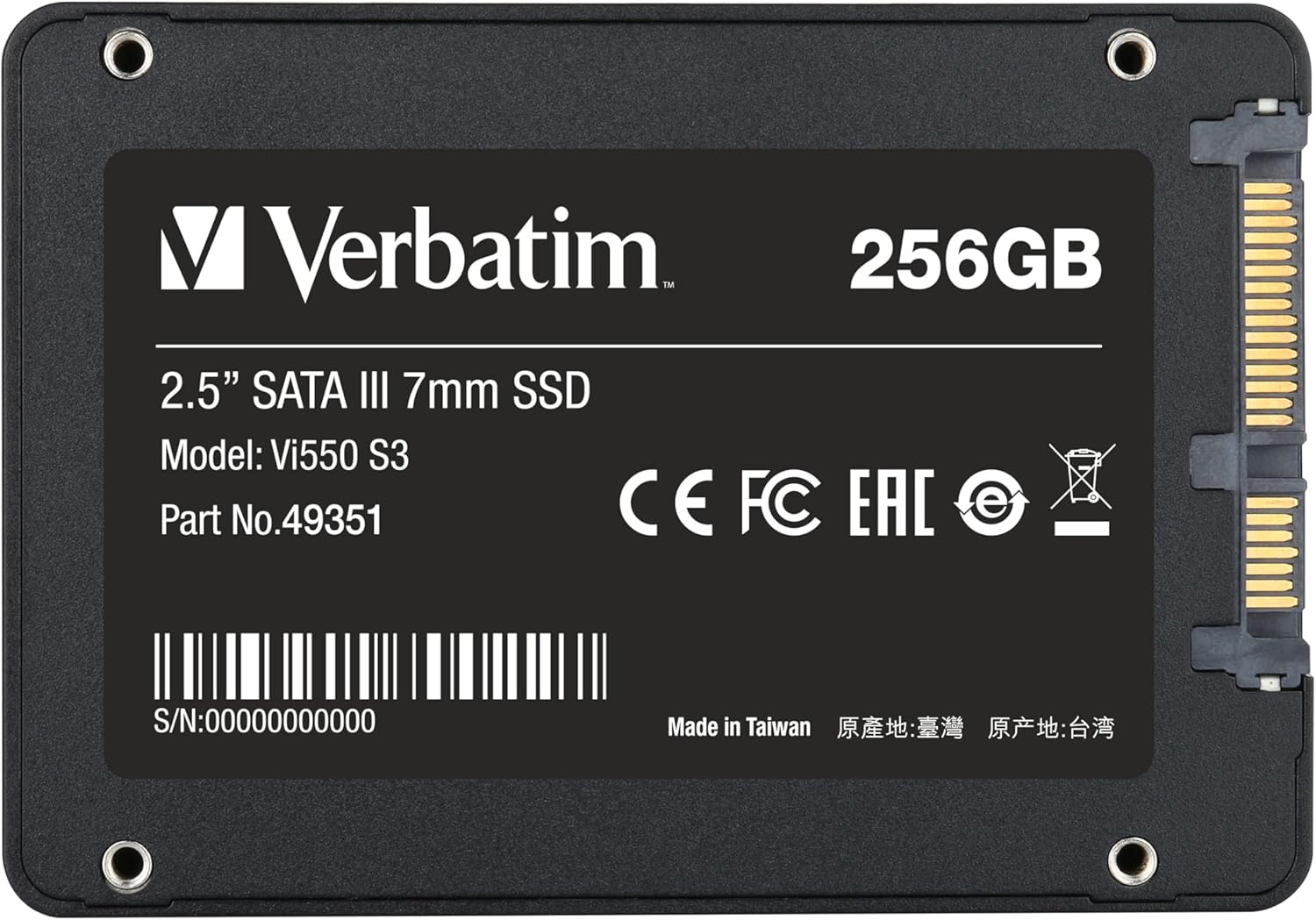 Verbatim "Vi550 S3 2.5"" SSD 256GB