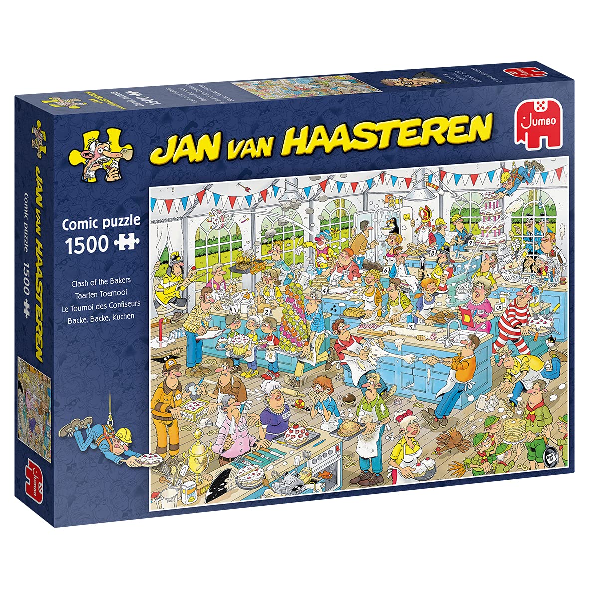 Jumbo Puzzles Jan van Haasteren Puzzle 1500 Teile – Backe, backe, Kuchen – ab 12 Jahren – Comic Puzzle