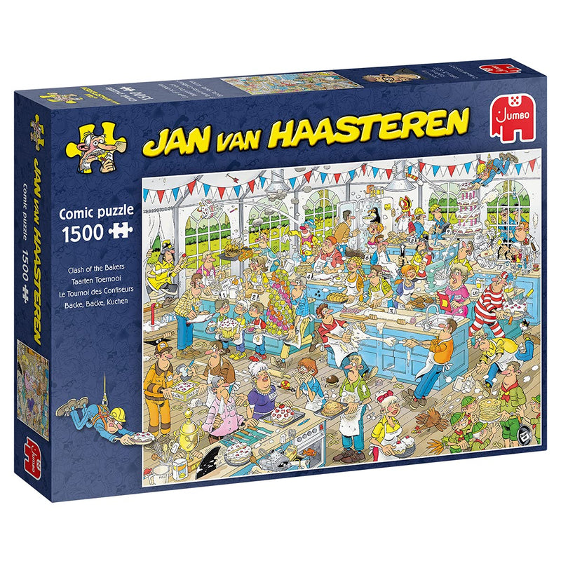 Jumbo Puzzles Jan van Haasteren Puzzle 1500 Teile – Backe, backe, Kuchen – ab 12 Jahren – Comic Puzzle