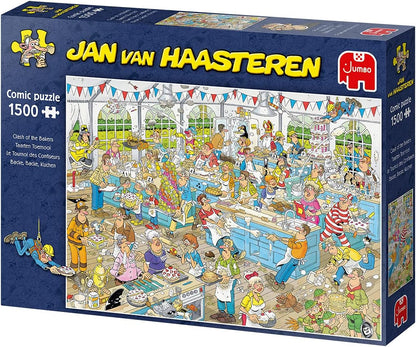 Jumbo Puzzles Jan van Haasteren Puzzle 1500 Teile – Backe, backe, Kuchen – ab 12 Jahren – Comic Puzzle