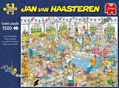 Jumbo Puzzles Jan van Haasteren Puzzle 1500 Teile – Backe, backe, Kuchen – ab 12 Jahren – Comic Puzzle