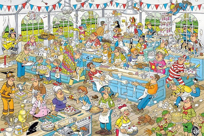 Jumbo Puzzles Jan van Haasteren Puzzle 1500 Teile – Backe, backe, Kuchen – ab 12 Jahren – Comic Puzzle