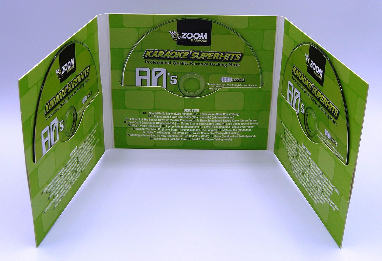 Zoom Karaoke CD+G - 80s Superhits 1 - Triple CD+G Karaoke Pack