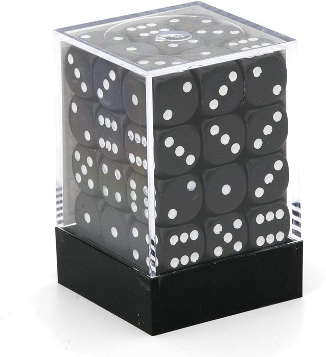 Dice Block with 36 d6 Opaque Dice Black w/white