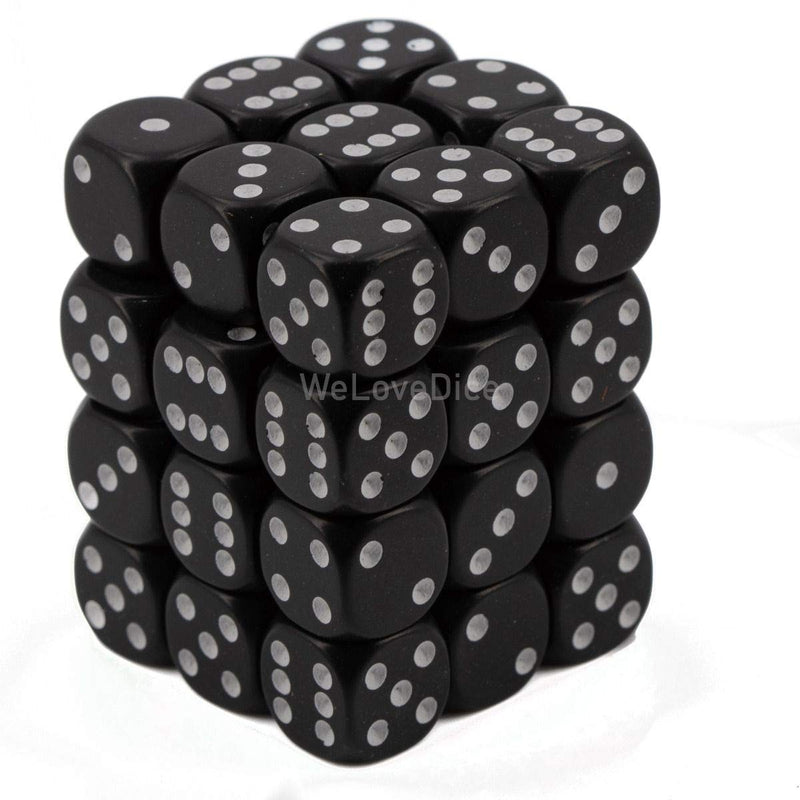 Dice Block with 36 d6 Opaque Dice Black w/white