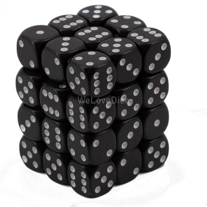 Dice Block with 36 d6 Opaque Dice Black w/white
