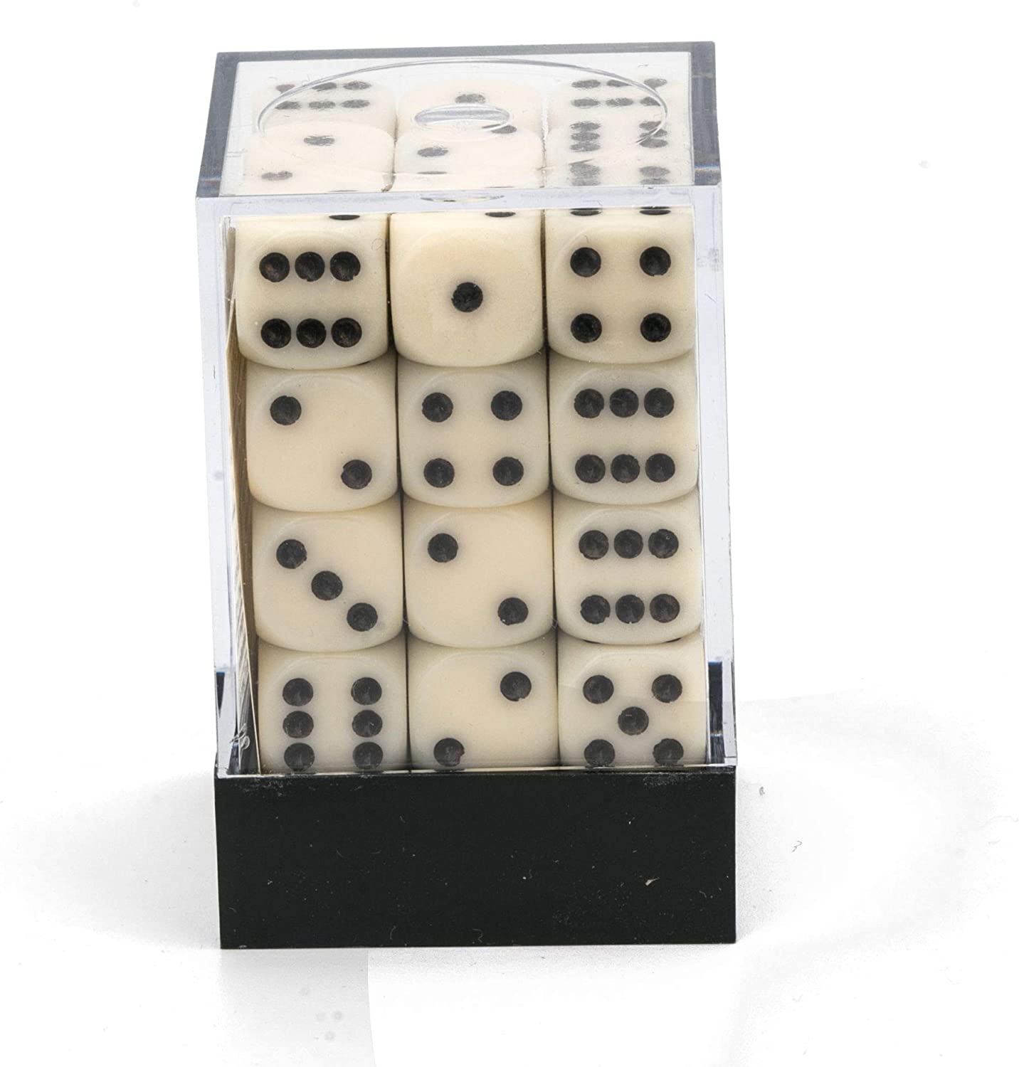 Chessex Says: CHX25800 D6 Opaque Ivory/Black (36