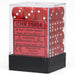 Chessex CHX25804 Dice-Opaque: 36D6 Red/White Set, Small (10mm - 14mm