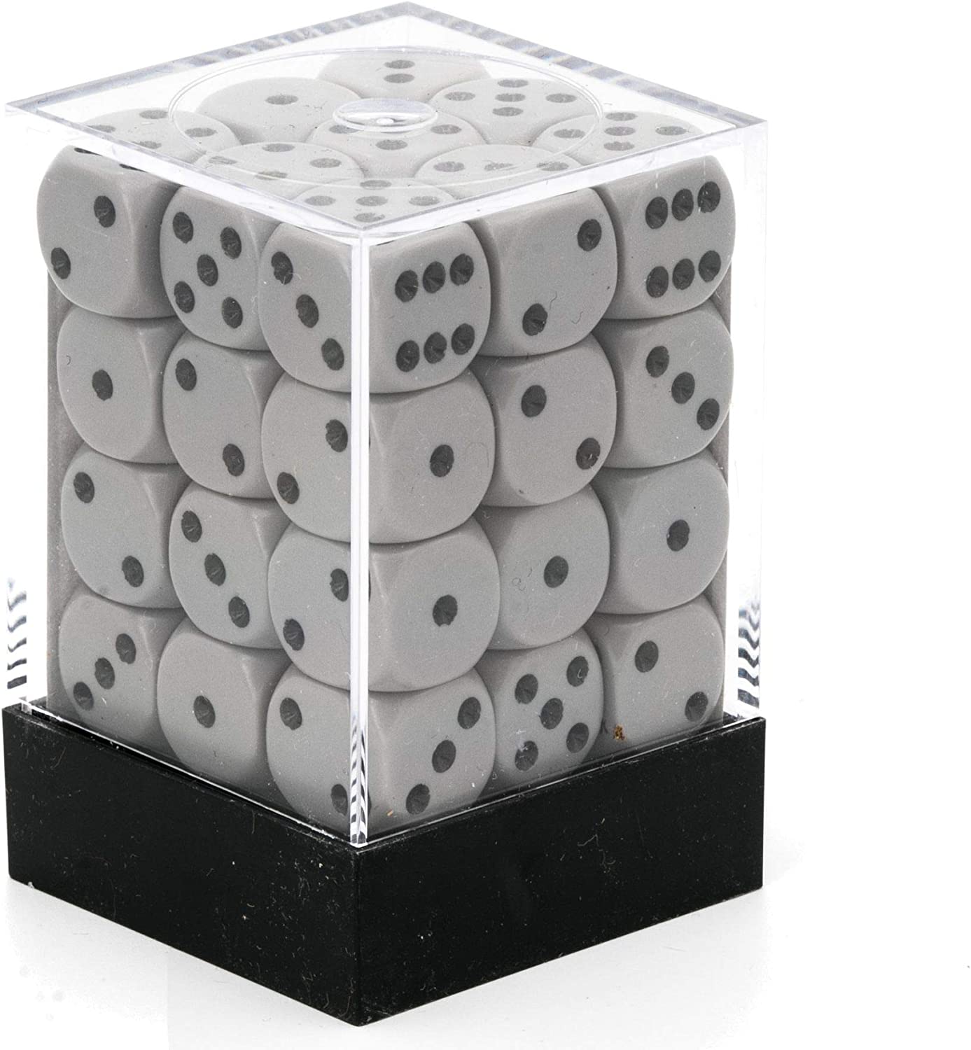 Chessex DND Dice Set-Chessex D&D Dice-12mm Opaque Grey and Black Plastic Polyhedral Dice Set-Dungeons and Dragons Dice Includes 36 Dice – D6, Various (CHX25810), Small (10mm - 14mm