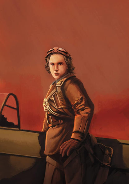Blood Red Skies Soviet Ace Pilot Lydia Litvyak 1:200 Yak-1 WWII Mass Air Combat War Game