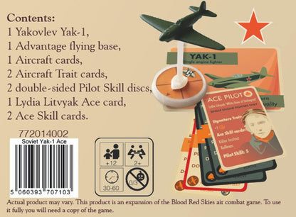 Blood Red Skies Soviet Ace Pilot Lydia Litvyak 1:200 Yak-1 WWII Mass Air Combat War Game