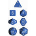 Polyhedral Dice: Opaque - Light Blue with White (7)