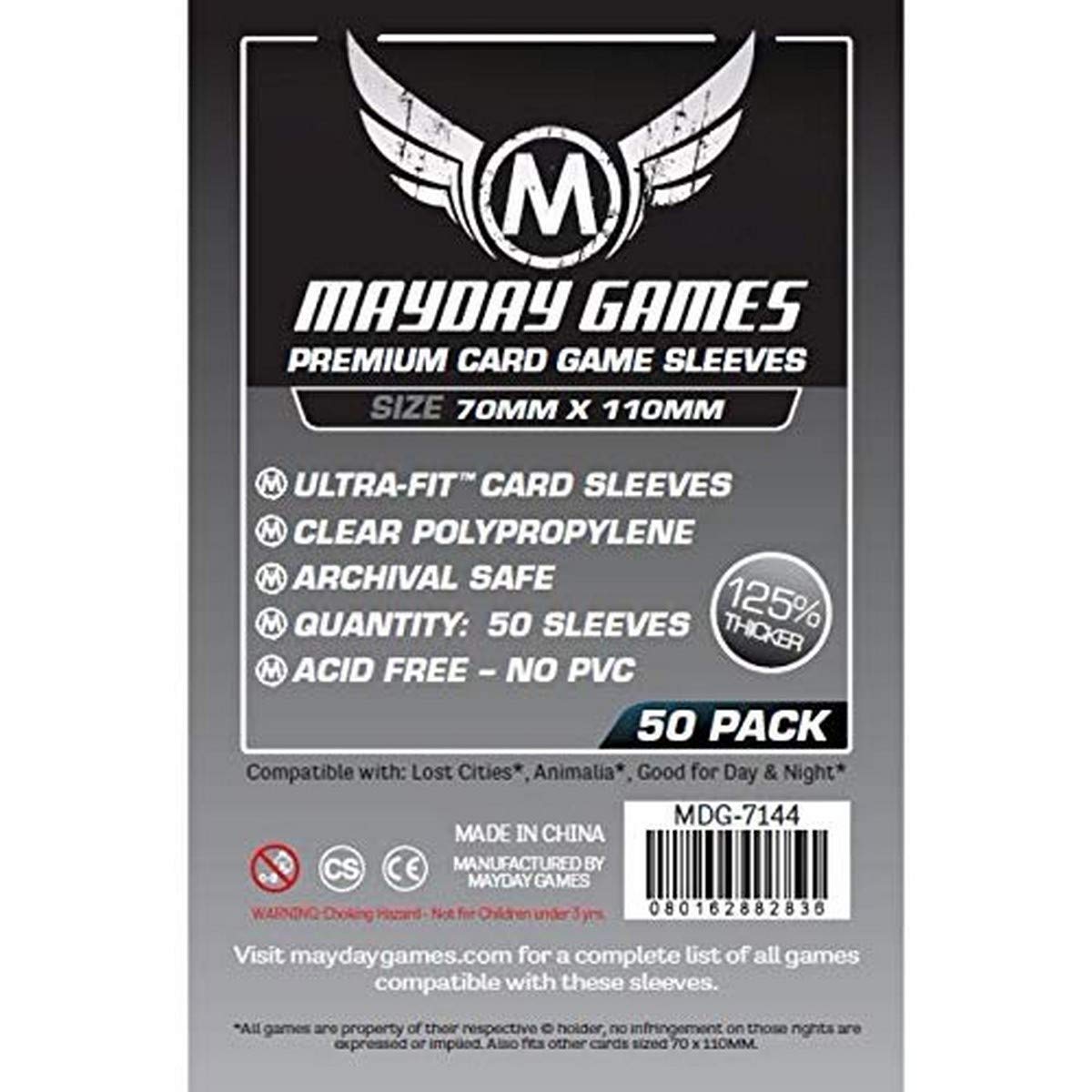 50 Mayday 70 x 110 Lost Cities Premium Card Sleeves Board Game