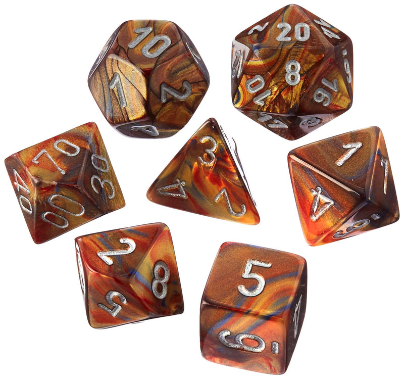 Chessex Dice: CHX27493 Lustrous Muttern-Set: Gold/Silver (7