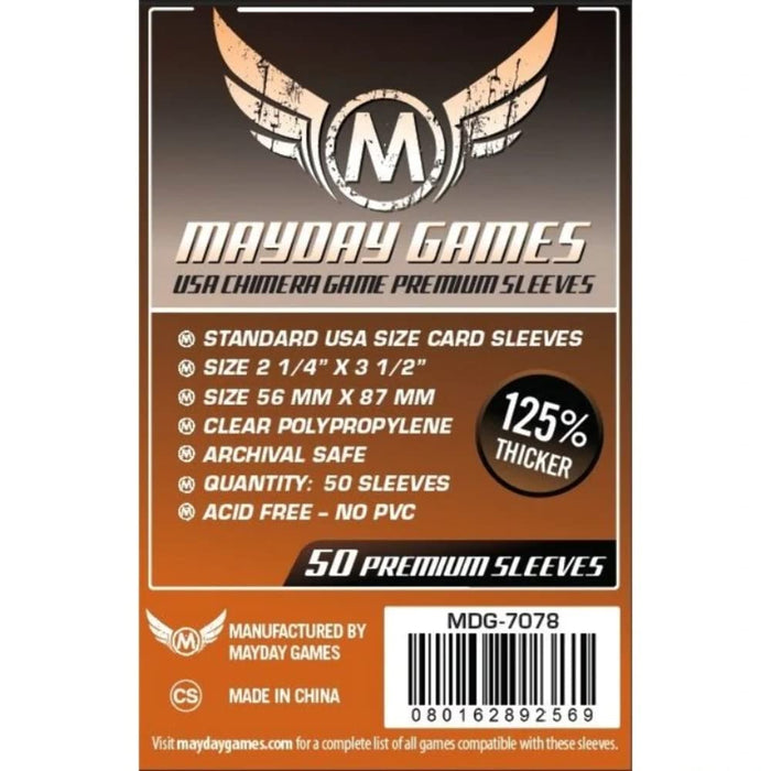 Mayday Games 57.5 x 89 mm SLEEVES Chimera USA Premium Card Game (Pack of 50