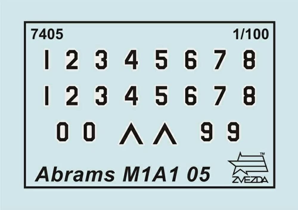 Zvezda 500787405 – 1:100 M1A1 Abrams U.S. Combat Tank