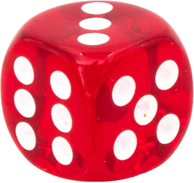 Chessex Says: CHX23604 D6 16mm Translucent Red/White (12