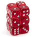 Chessex Says: CHX23604 D6 16mm Translucent Red/White (12)