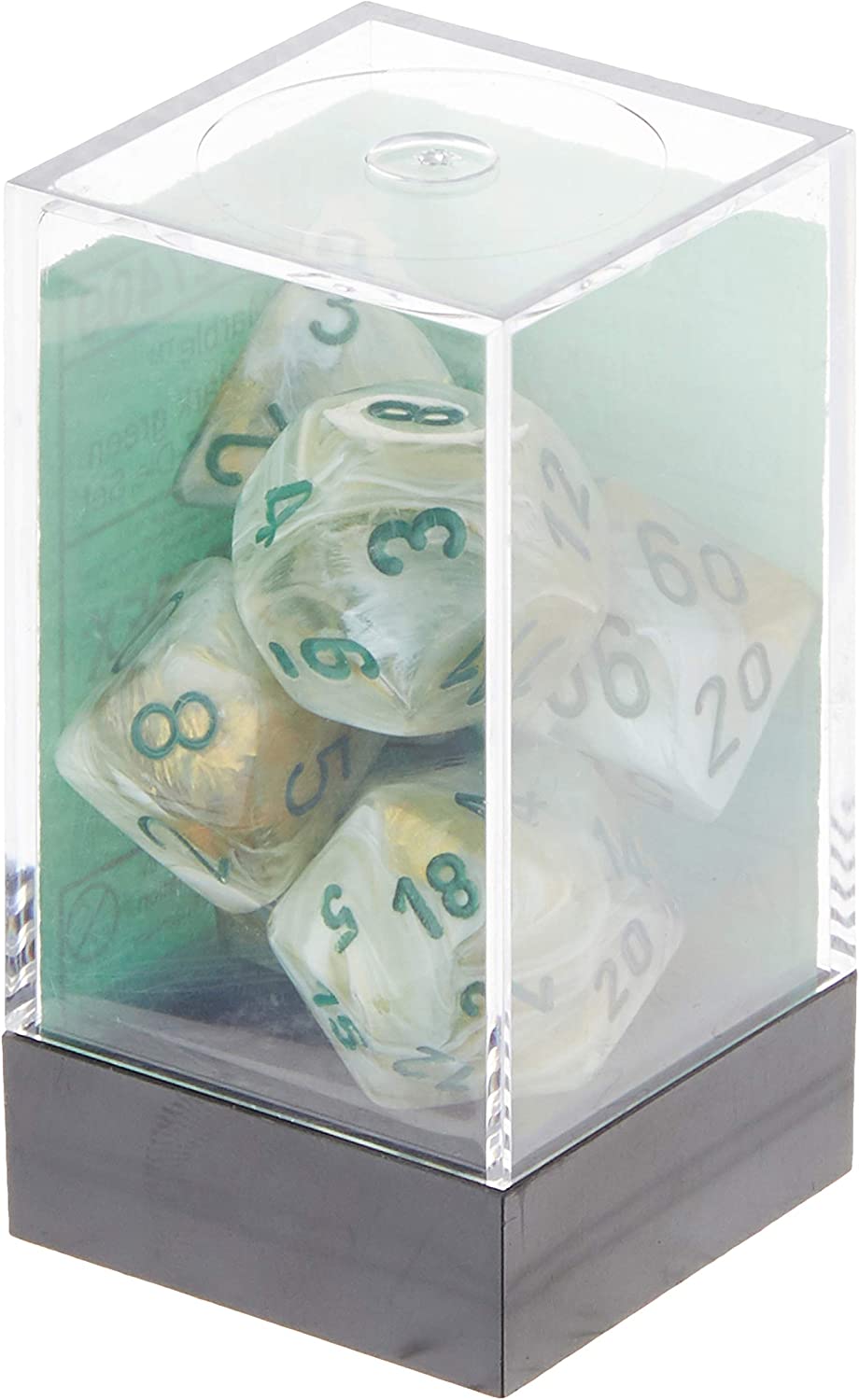 Chessex Says: CHX27409 Marble Nut Set: Green/Dark Green (7