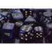 Polyhedral Dice: Scarab - Royal Blue with Gold (7)