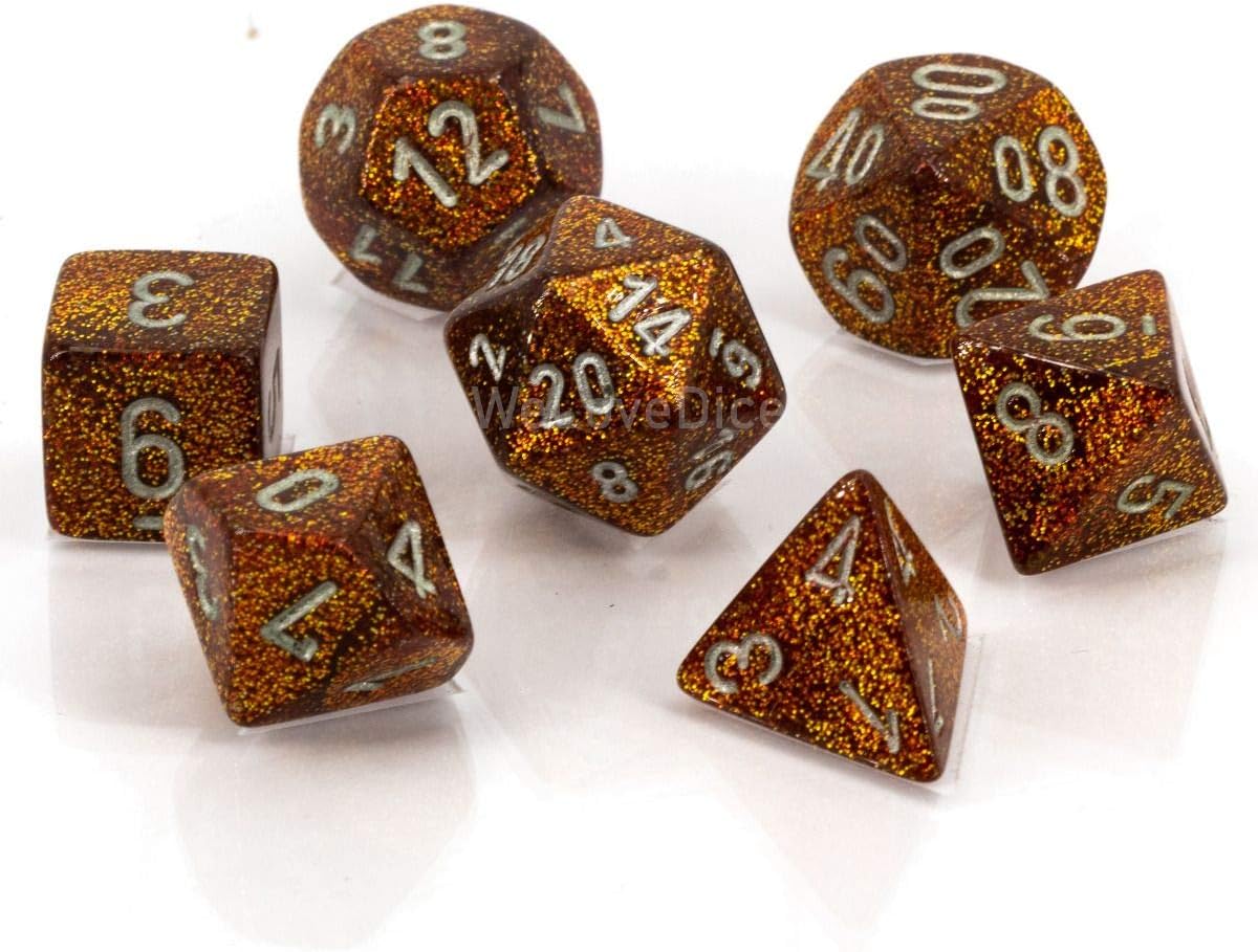 Dadi Glitter: Gold w/Silver (7)
