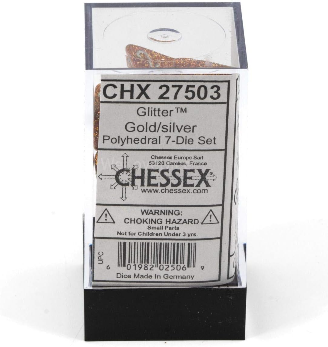 Dadi Glitter: Gold w/Silver (7)