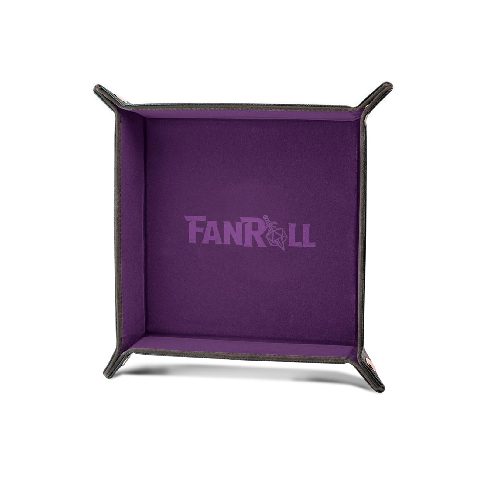 Fold Up Velvet Dice Tray: Purple