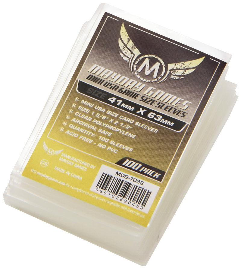 Mayday Games 41 x 63 mm SLEEVES Mini USA Card Game (Pack of 100