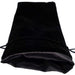 Black Velvet Dice Bag with Black Satin Lining (6''x8''