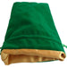 Velvet Dice Bag with Satin Liner 6"x8", Green Velvet Dice Bag with Gold Satin