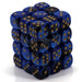 Dice Block with 36 d6 Gemini Black-Blue w/gold